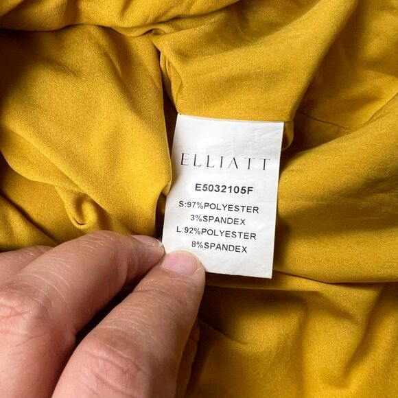 Elliatt Women's Yellow Cassini One Shoulder Midi Dress Size S - Picture 5 of 6